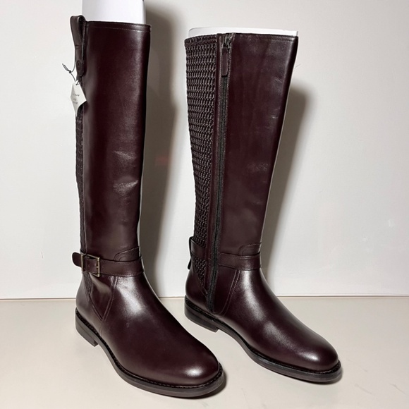 Cole Haan Clive Stretch Leather Knee Boots - Picture 2 of 7